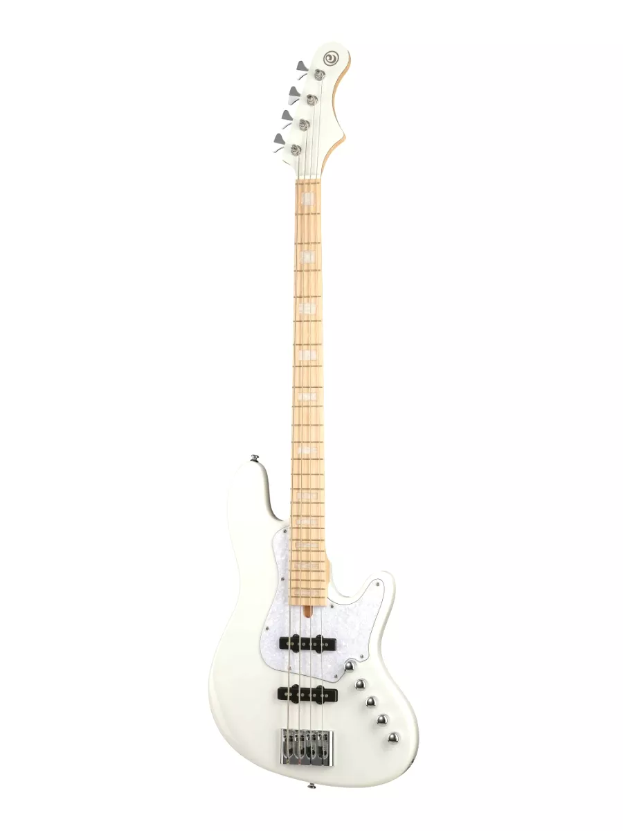 NJS4-WHT Elrick NJS Series Бас-гитара, белая, с чехлом, Cort