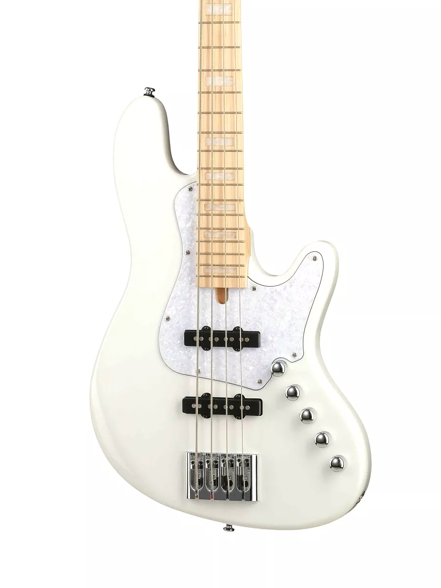 NJS4-WHT Elrick NJS Series Бас-гитара, белая, с чехлом, Cort - фото 3