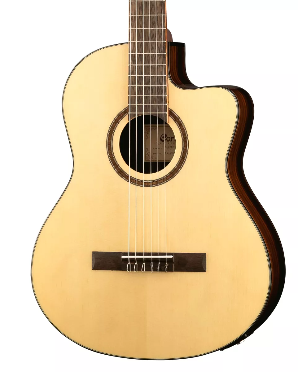 AC160CF-NAT Classic Series Классическая гитара со звукоснимателем, с вырезом, Cort - фото 4